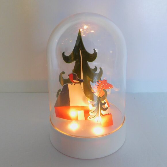 Ikea STRALA LED Christmas decorative table lamp, dome forest 7" Winter Light - Picture 9 of 11